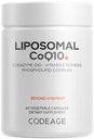 תוסף Codeage Liposomal CoQ10 - 125 מ"ג Coenzyme Q10 עם ויטמין E Isomers Tocopherols - 2-Month Supply - 1 קפסולה Per המשרת - Liposomal Delivery - טבעוני, non-GMO, Gluten-Free - 60 קפסולות