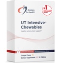 עיצובים לבריאות D-Mannose עם Cranberry Chewables - UT Intensive Chews עבור נשים + גברים, Urinary Tract תמיכה עם פלט קריין - Natural Orange Flavor - טבעוני (30 טבליות)