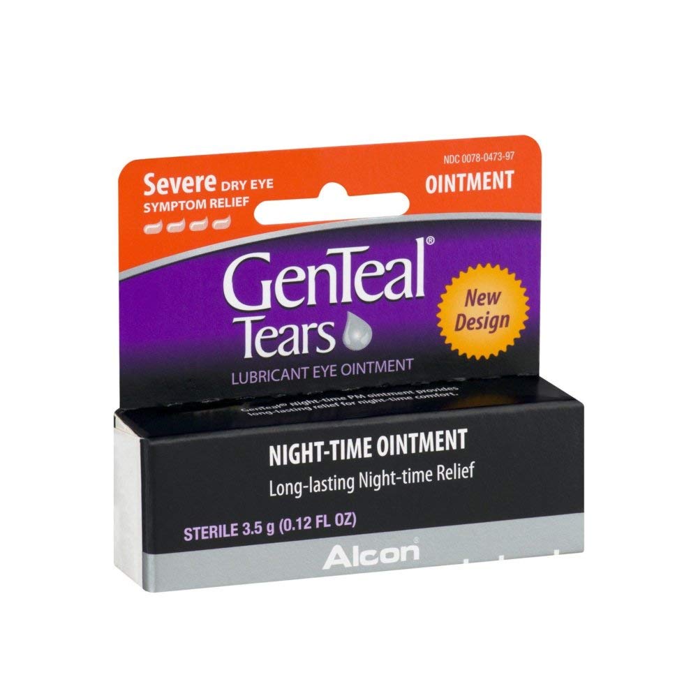 Genteal Pm יבש עין הקלה מספר פעמים בלילה אומנט .12 oz (4 Pack)