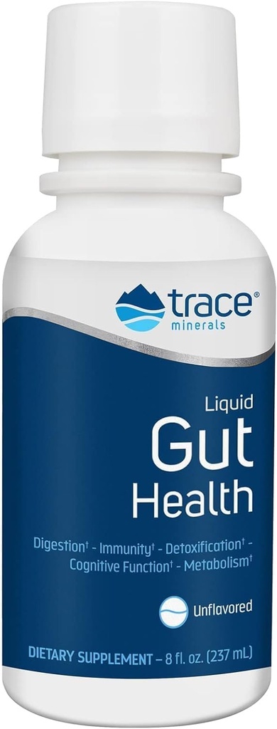 Trace מינרלים Gut בריאות - תמיכה ב- Gut Lining, בריא עיכול, Immune System function - תוספת בריאות עיכול עם Humic & Fulvic Acid - Unflavored, 8 oz (בערך 47 משרתים)