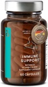 N°7 Immune Support Supplement - Immunity Boost with Echinacea - ויטמין C טבעי מ Acerola - Zinc - Andrographis - Grapeפרי Seed Extractd Extract - מערכת החיסון טבעונית מורכבת - 60 קפסולות