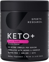 מחקר ספורט Keto Plus Exogenous Ketones עם GoBHB - 30 משרתים | אבקת Keto Electrolyte עבור הידרציה, אנרגיה, פוקוס & Ketosis | Keto Certified, Friendly (Fruit Punch)