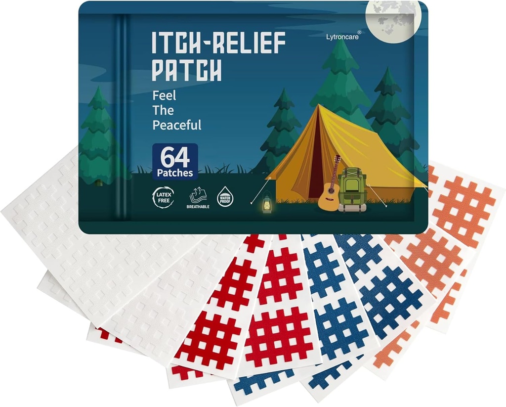 באג Bite Itch Relief Patch לילדים (64 Count),Road Travel Essentials for Kids,Natural Ingredients