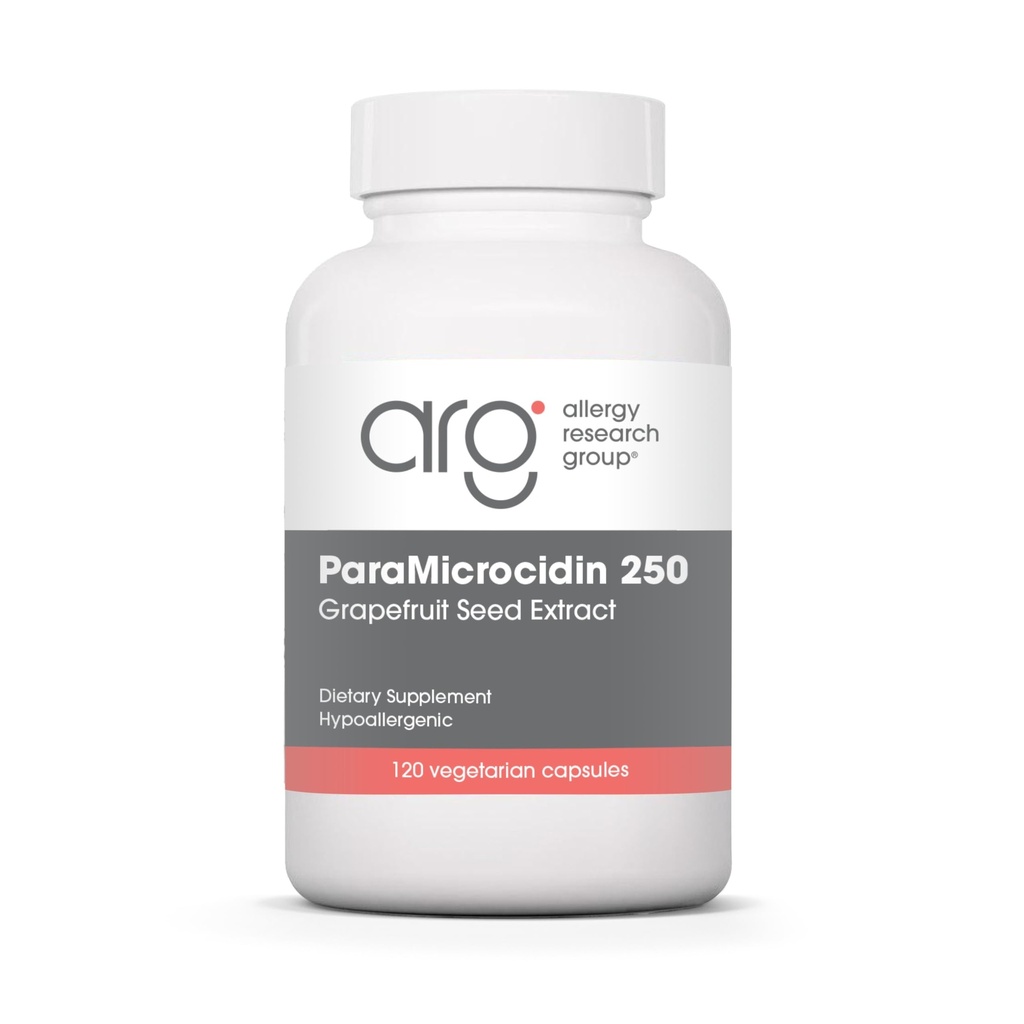 Allergy Research Group ParaMicrocidin 250 תוסף - Grapefruit Seed Extractd 500 מ"ג, תומך פונקציית Metabolic, Contaminant Free, Vegetarian כמוסות - 120 Count Count Count Count