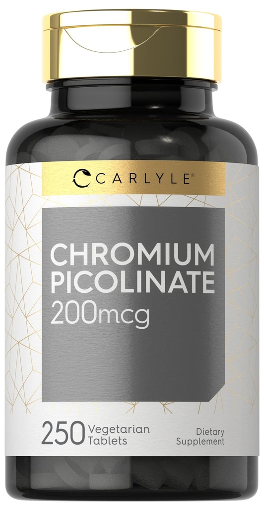 קרליל Chromium Picolinate 200mcg | 250 טבליות צמחוניות | High Absorption