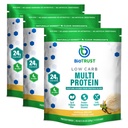 אבקת חלבון דלת פחמימות - טבעי וטעים Whey & Casein Band from Grass-Fed הורמונים חינם Cows - Non GMO, Soy Free, Gluten Free, הורמונלי חינם (Vanilla, 3Pack)