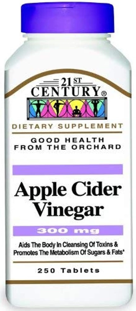Apple Cider Vinegar 300mg Tablets, 250 Count (Pack of 2)