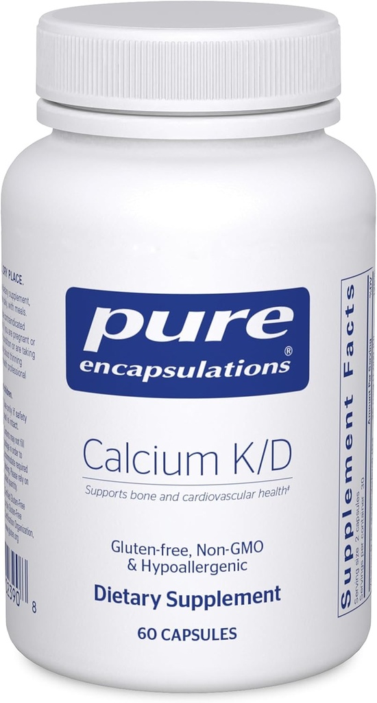 טהור Encapsulations Calcium K / D | תוספת של כוח העצם, מערכת החיסון, קולון, ו- Cardiovascular Health *
