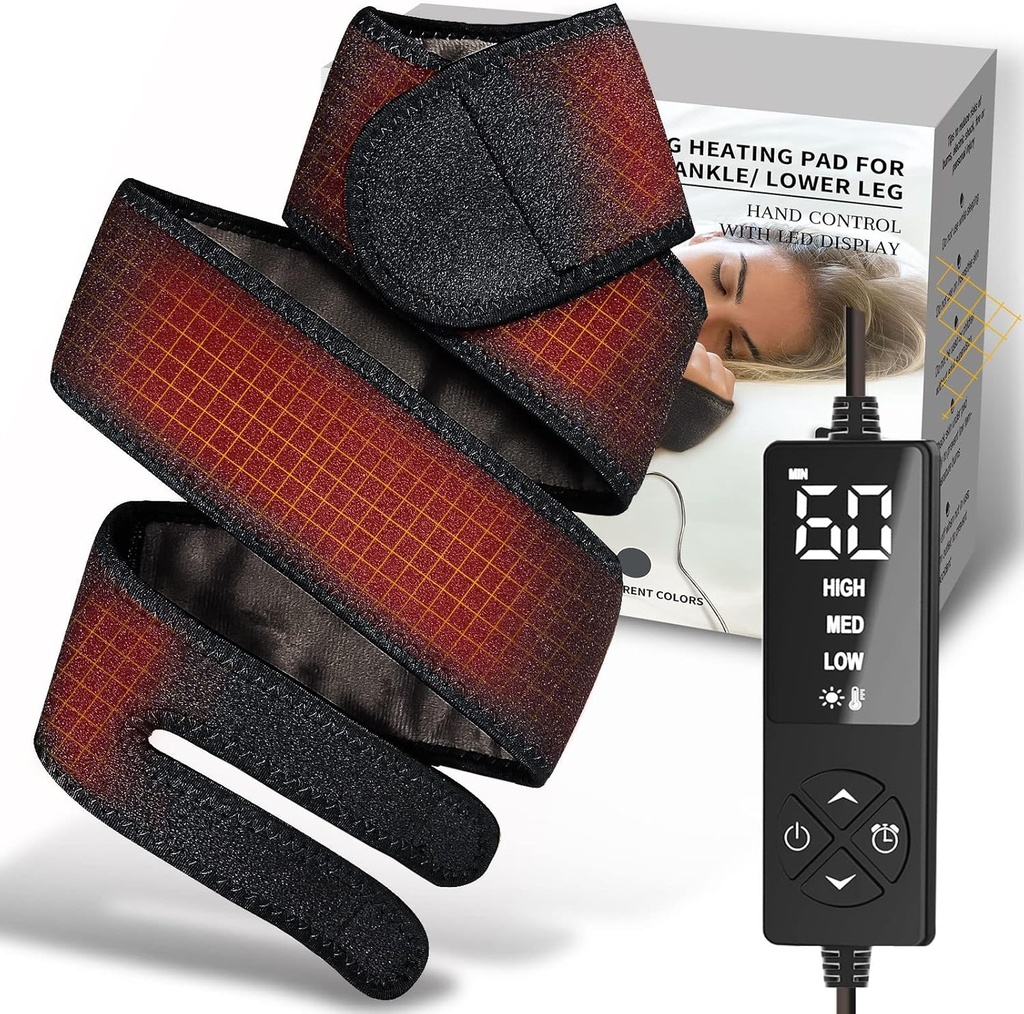 Long Small Heating Pad for Hands Wrist Arm Elbow Pain הקלה, Heated Wrap for Golfers Tennis Elbow, מנהרה קאמרית Carpal, הברך Joint Arthritis Leg Ankle Plantar Fasciitis, Achilles Tendonitis