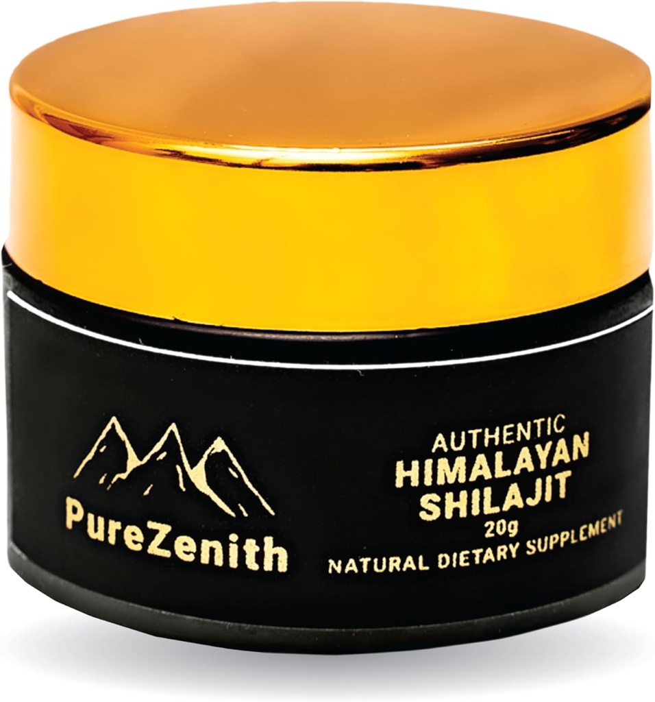 ההימלאיה Shilajit Resin, 85+ Trace מינרלים & Fulvic Acid - Natural Energy & Immune Support Supplement, High Nutritional Potency for Men & Women, Lab Tested - 20 גרמים