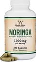 DWS Organic Moringa Capsules 1000mg - Pure Moringa Powder for Energy & Immune Support - Green Superfood Rich in Antioxidants, Essential Vitamins & Amino Acids - 105 Vegan Capsules