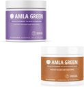 Amla אבקה & Green Tea Superfood תוסף, תמיכה אנטיקסידנטית, מיוצר עם Elderberries (90 מנות) & Pumpkin Spice (30 מנות), אורגני, טבעוני