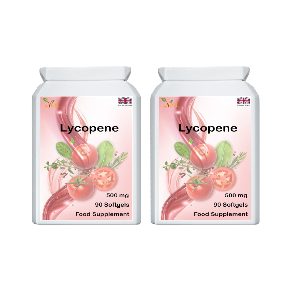 Ved Lycopene 500 מ"ג | 90 Softgel, 6 חודשים אספקה.
