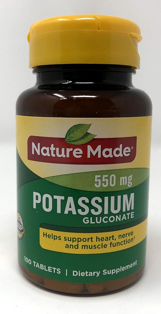 Nature Made Potassium Gluconate 550mg Pack של 2