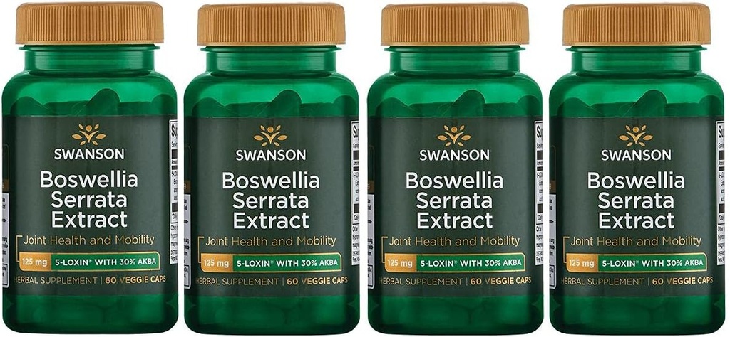Swanson Boswellia Serrata לחלץ 125 מ"ג 60 Veg Caps 4 Pack