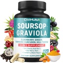 Soursop Graviola קפסולות עם Elderberry, Turmeric, ג'ינג'ר, Milk Thistle, Tart Cherry ועוד - 120 קפסולות ל 4 חודשים אספקה