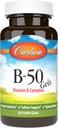 קרלסון - B-50 Gels, ויטמין B Complex, ייצור אנרגיה, תמיכה סלולרית ואופטימלית בריאות, 50 Softgels