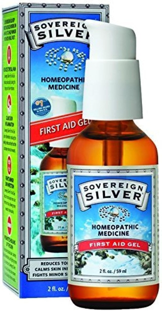 ריבון Silver First Aid Gel - Homeopathic Medicine, 2oz (59mL) - היכונו ל-Life's Little Mishaps (Pack of 2)