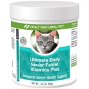 רק NATURAL PET Ultimate Daily בכיר Feline Multivitamin w/Taurine & L-Lysine - אבקת תוספי תזונה עבור חתולים מבוגרים ומבוגרים - Immune & Joint Support - פורמולה מלאה של ויטמין, 3.2oz