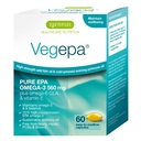 Igennus Vegepa אומגה 3 Wild Fish Oil & Evening Primrose Oil, 560 מ"ג EPA Plus GLA, 60 Softgels קטנים