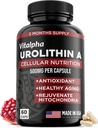 תוסף Urolithin A תוסף - Pure & Powerful Antioxidant Protection Mitochondrial Supplements - אנרגיה טבעית Boost - תמיכה בריאות ותיקון תאים לגברים ונשים - 60s Caps Caps Caps