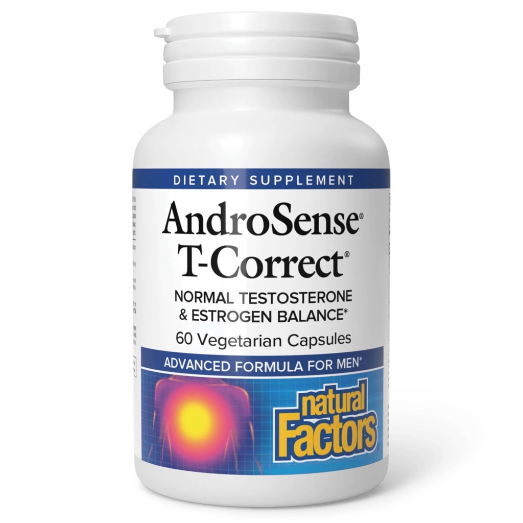 גורמים טבעיים, AndroSense T-תקן, תומכים במטבוליזם הורמוני של גברים עם שביל חלב, Turmeric ו Lycopene, 60 קפסולות (30 מנות)