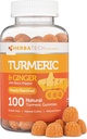 Turmeric Curcumin Gummies עם Black Pepper & ג'ינג'ר Root (100 הרוזן) תוסף צ'ירוק עבור מבוגרים וילדים - תמיכה משותפת טבעוני בטוח
