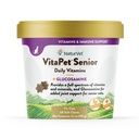 NaturVet Vitaפיטר ויטמין יומי בכיר עבור חתולים פלוס Glucosamine, במיוחד פורמולה כדי לספק מינרלים חיוניים, 90 גרם, 60 ספירה