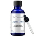 ד"ר Tennant's Liquid Iodine טיפות 2 Fl Oz | הפתרון של Lugol עם Potassium Iodide | Helps Thyroid Function, Hormonal Balance, and Immune Health