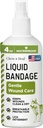 Pet Liquid Bandage for Dogs - 4 oz Spray with Aloe - Wound Care for Dogs כולל Cuts, Scrapes ו-Stitches - נשימה ובטיחות מים