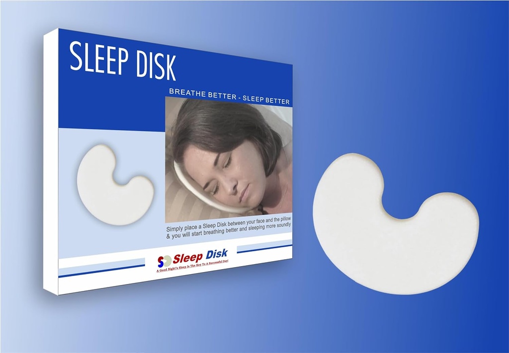 שינה דיסק על ידי ד"ר מארגנת - Breathe Easier & Sleep Better with Ergonomy Foam Disc - צמצום Snoring, Boosts Airflow, Protects Skin & Eyelashes - גדול עבור אלרגיות ונוחות בלילה
