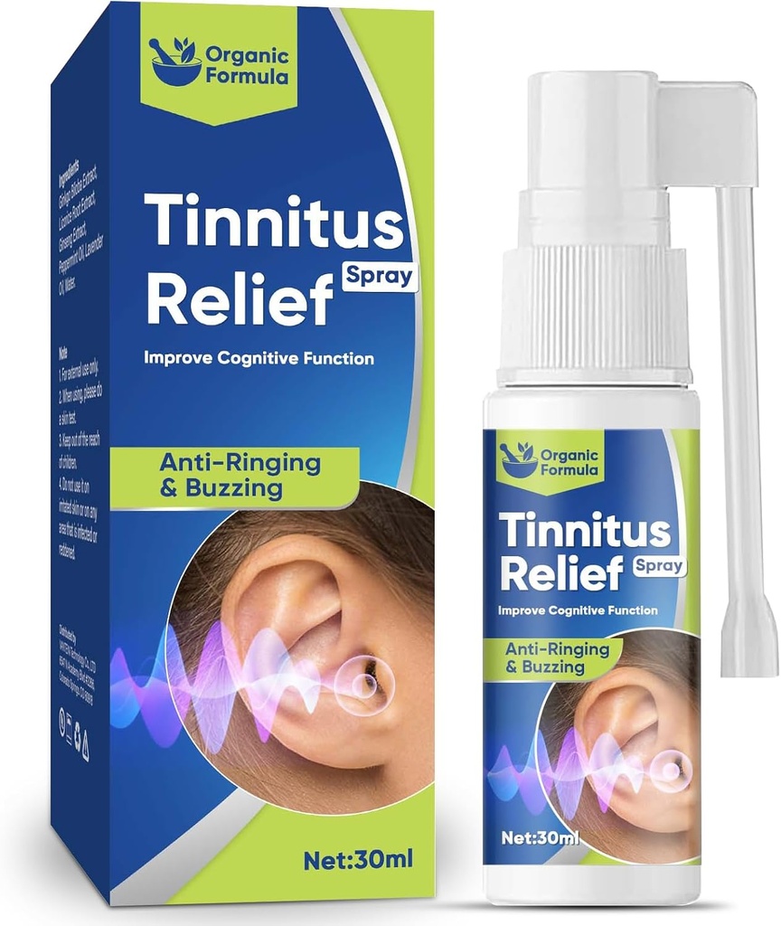 TUHIMO Tinnitus Rëliëf עבור Ringing אוזנייםs,Natural יעיל Tinnitus טיפול Spray, 30 מ"ל-כחול