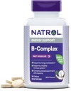 Natrol, B-Complex Fast Dissolve Tablets, תוסף מקדם אנרגיה ותמיכה מערכת העצבים בריאה, 90 Count