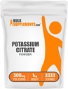 BulkSupplements.com Potassium Citrate אבקת - עבור תמיכה בשיקום, תוסף מינרלים, Potassium 99mg - Gluten Free, 300 מ"ג לשרת, 1kg (2.2 lbs) (Pack של 1)