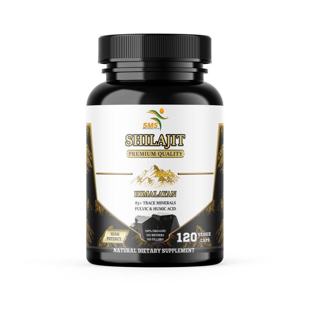 קפסולות ההימלאיה טהורות (תוספת Fulvic Acid) 1000 מ"ג של נוזל Shilajit לחלץ לשרת, 120 הרוזן (85 + Trace מינרלים, No Fillers, No Binders)