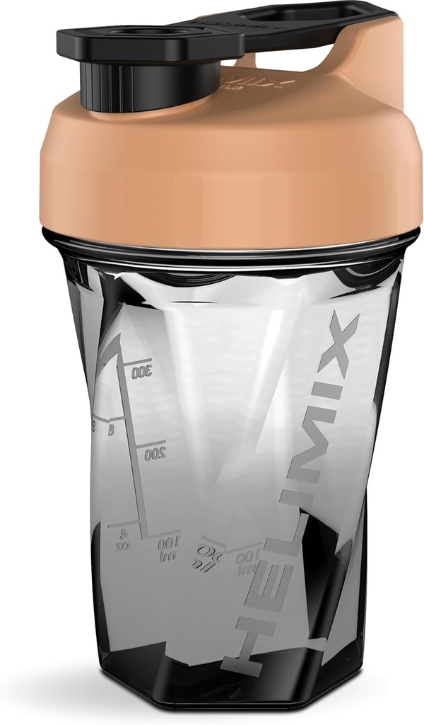 HELIMIX 1.5 Vortex בלנדר שרקר בקבוק מחזיק עד 20oz | No Banding Ball or Whisk | USA Made | Portable Pre Workout Whey Protein Drink Shaker Cup