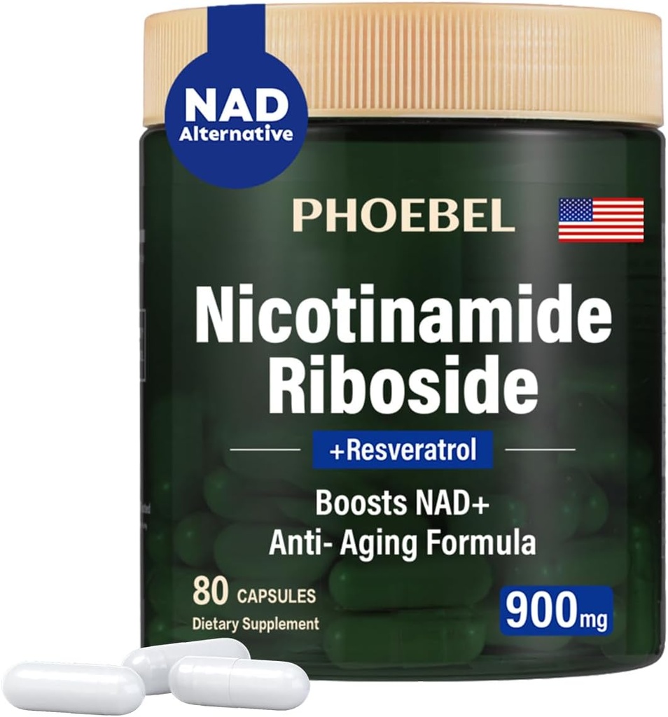 תוספת חדשה Nicotinamide Riboside Resveratrol-900 מ"ג, תוספת לגברים ונשים (80 קפסולות)