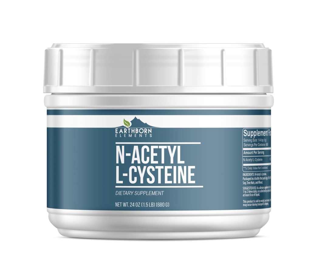 Earthborn Elements N-Acetyl L-Cysteine (1.5 lb), תוסף תזונתי, תוספת Reseable Tub