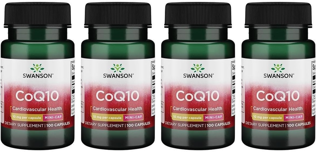 Swanson Coq10 - Mini Cap 10 מ"ג 100 Caps (4 Pack)