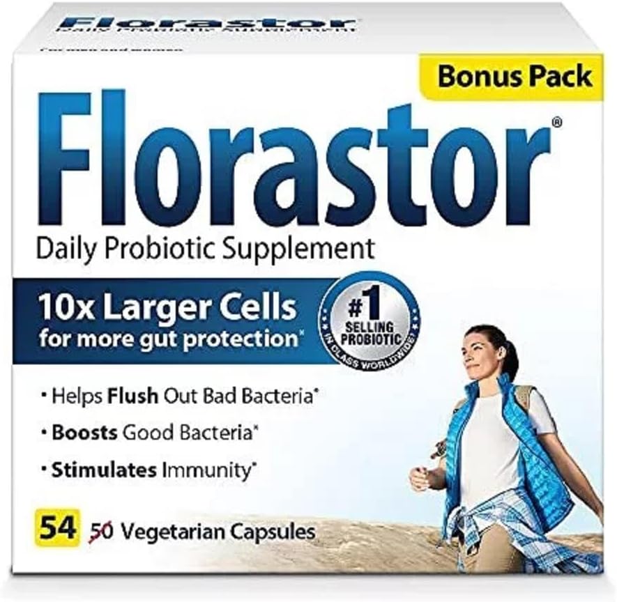 פלורטור יומי Probiotic תוספת לנשים וגברים, פרובנס לתמיכה בבריאות העיכול, Saccharomyces Boulardii CNCM I-745 (50 קפסולות)