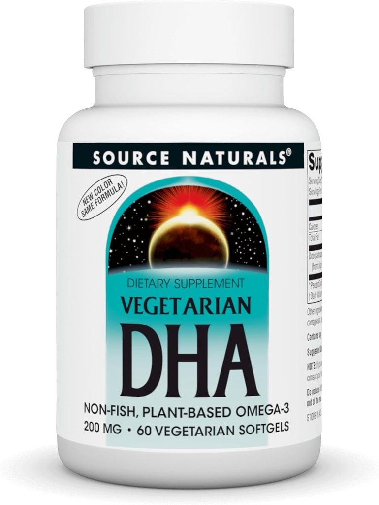 מקור: Naturals Vegetarian DHA עם Neuromins, Non-Fish Plant- Based אומגה 3, 60 SoftGels