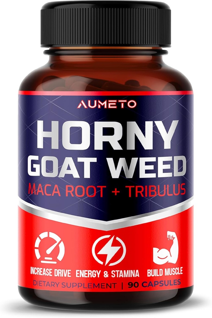 Hory Goat Weed תוספת עם L-Arginine Tribulus Terrestris Maca Rootטונגkat Ali - אנרגיה גברית, כוח ותמיכה זיכרון (90 Count (Pack of 1))