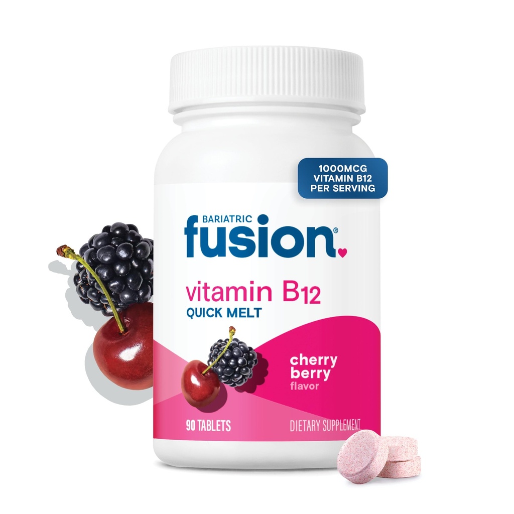 Bariatric Fusion B12 Sublingual 1000 mcg Melts | Cherry Brad Flavored