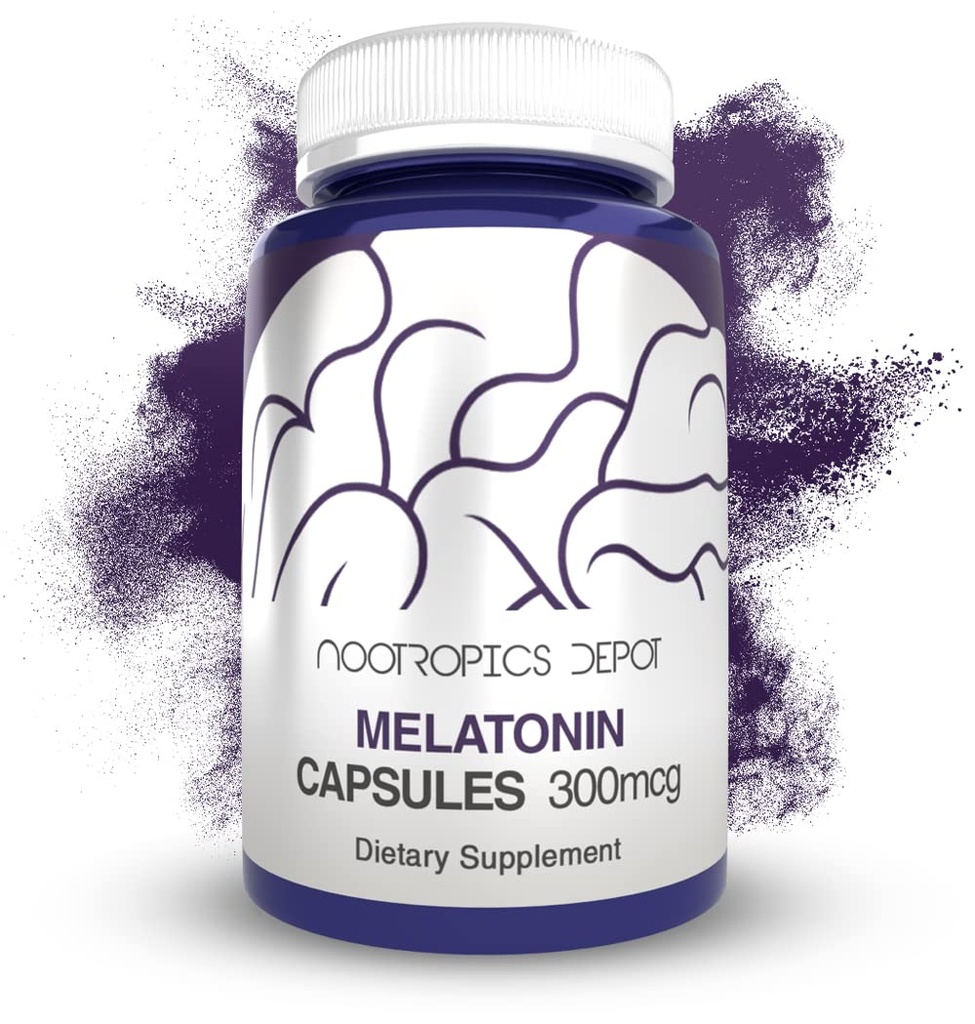 מלטונין קפסולות | 300mcg | 120 גלולות | תמיכה במחזורי שינה בריאים | קידום האטה הטבעית