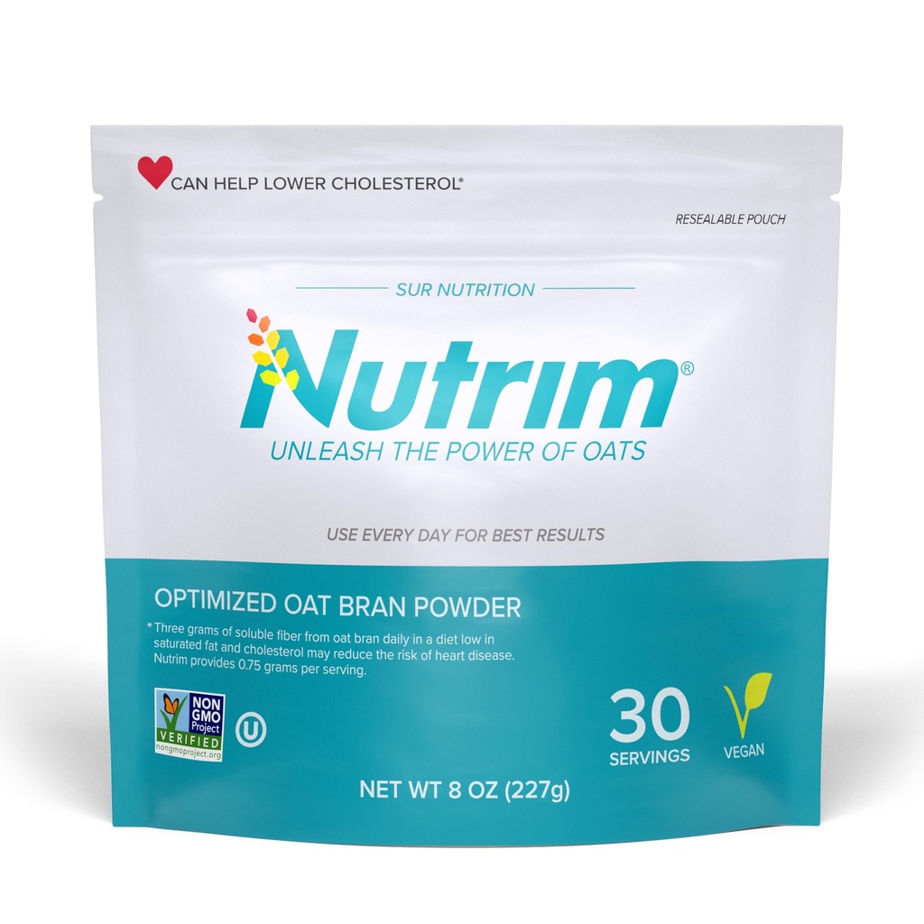 אבקת Acm Oat Bran עם 750 מ"ג Beta Glucan לשרת - Easy-Mix Soluble סיבים עבור Cholesterol Management & Immune תמיכה - לב בריא, לא-GMO & טבעוני אבקת Oatmeal