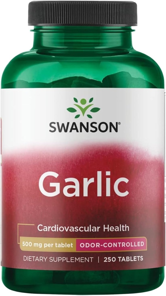 סוונסון הטוב ביותר Garlic Odor-CNTRL 500MG 250 TAB