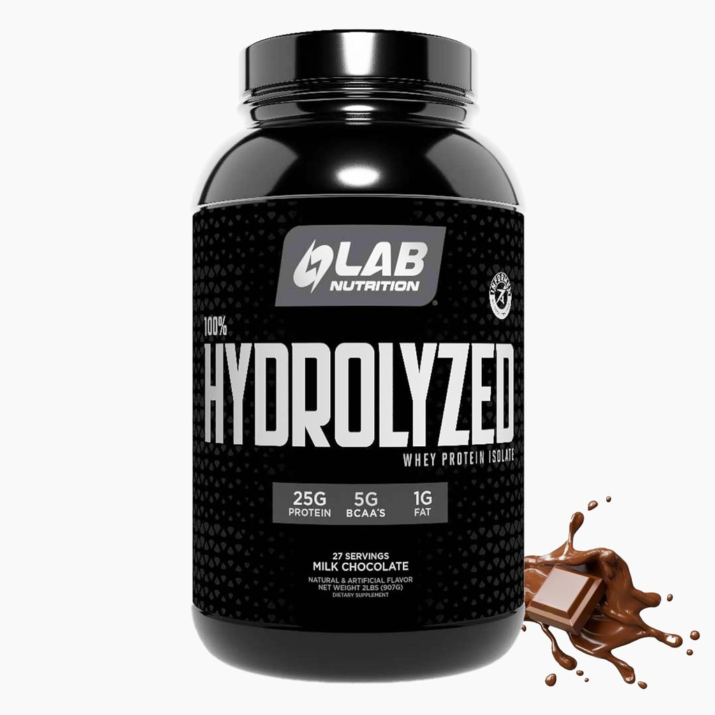 100% חלבון Wheyzed Whey חלבון Isolate (2 פאונד, שוקולד פלפור) 25gr של חלבון, לבנות שריר, Lean שריר צמיחה, Easy Digest, Gluten Free, Lactose חינם, מהיר Absorbing.