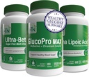Glucose Metabolism Booster Pack עם GlucoPro מקס, Alpha Lipoic Acid & Ultra-Betic MultiVitamin