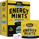 Viter Energy Caffeine Mints 80mg תוספת כוח - 90 Pieces Caffeinated עם ויטמין B. סוכר חופשי נשימה טבעונית Mint. Energyze Nootropic Focus Booster עבור התראה מהירה (Wintergreen Flavor, 30 Pack)