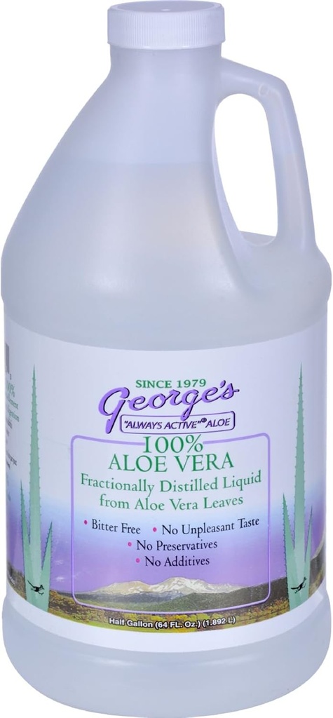 Georges Aloe Vera - Fractionally Distilled נוזל - Bitter Free - No Preservatives - 64 floz (Pack of 4)